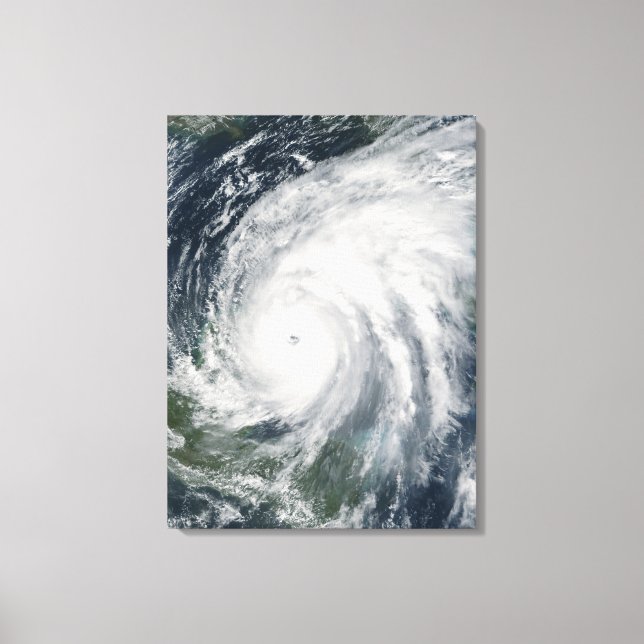 Hurricane Wilma over Mexico Canvas Print (Front)