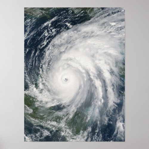 Hurricane Wilma over Mexico Poster