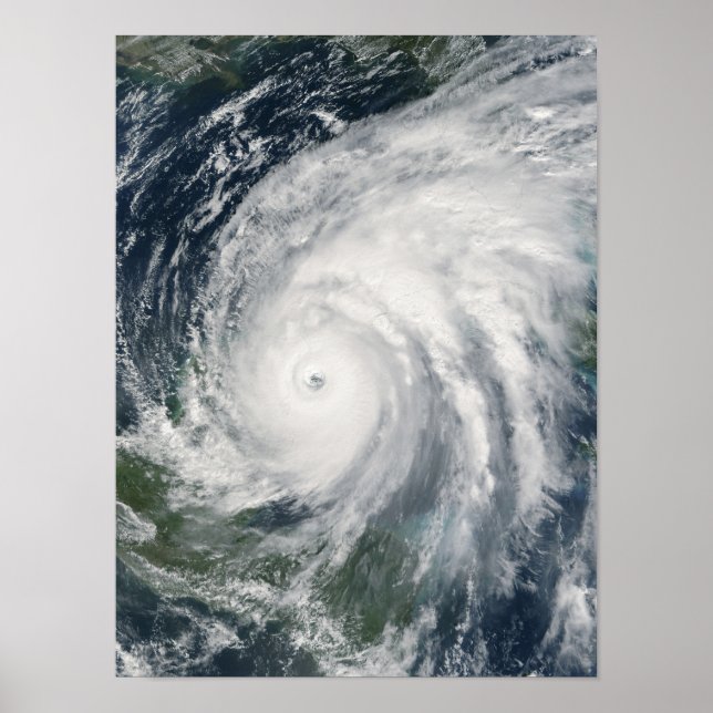 Hurricane Wilma over Mexico Poster (Front)