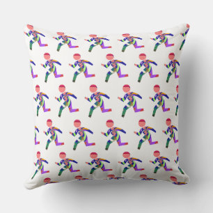 Hurry Hurry White Throw Pillow