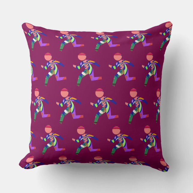 Hurry Hurry Wine    Throw Pillow (Front)