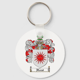 HURST FAMILY CREST - HURST COAT OF ARMS KEYCHAIN
