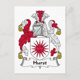 Hurst Family Crest Postcard