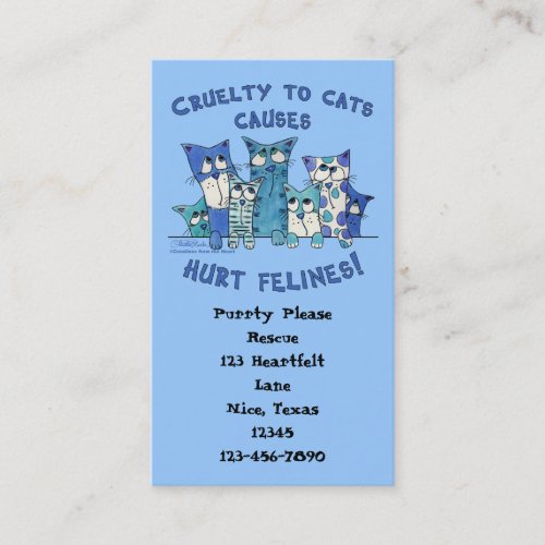 Hurt Felines Cruelty to Cats Business Card