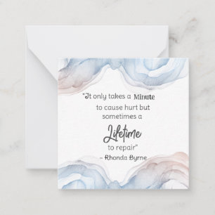 *~ Hurt Repair Watercolor Quote AP62 Note Card