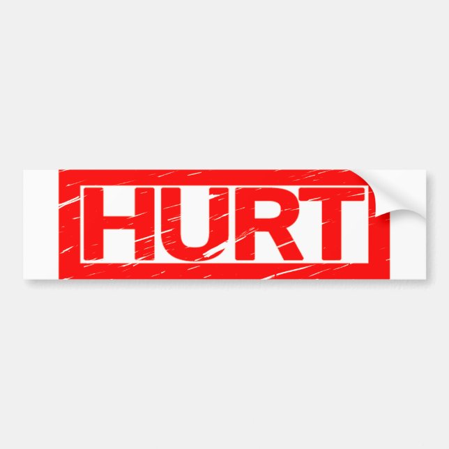 Hurt Stamp Bumper Sticker (Front)