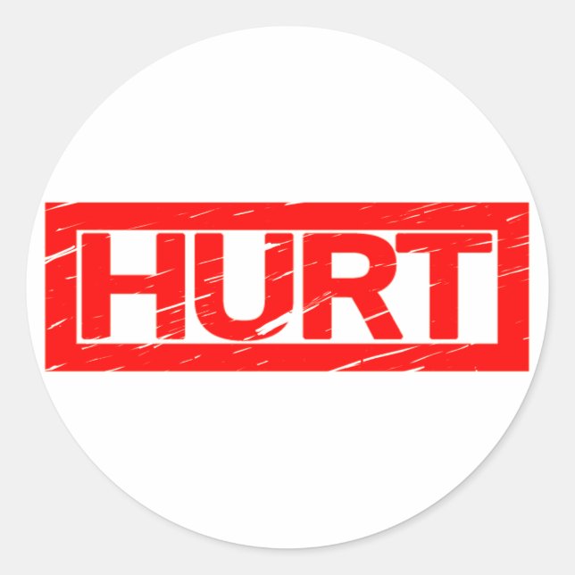 Hurt Stamp Classic Round Sticker (Front)