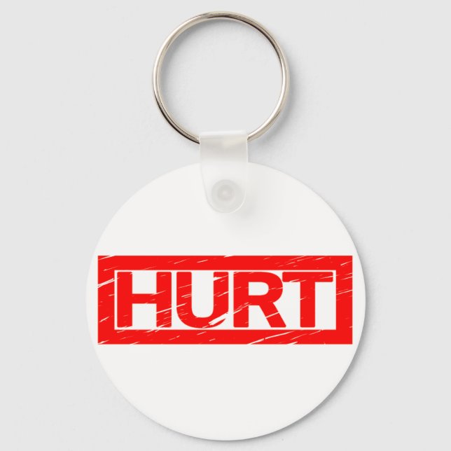 Hurt Stamp Keychain (Front)