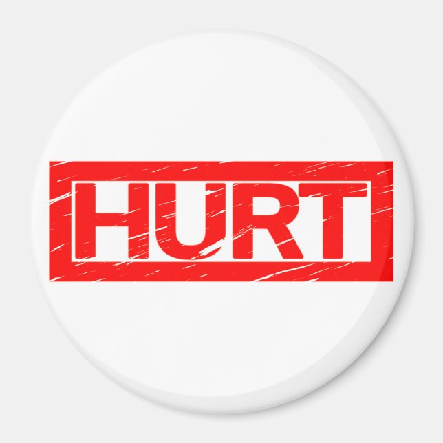 Hurt Stamp Magnet (Front)