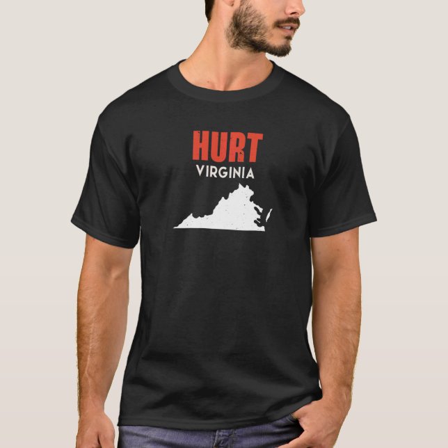 Hurt Virginia USA State America Travel Virginian   T-Shirt (Front)