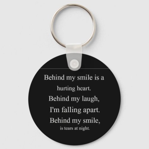 Hurting Heart sadness depression alone emo relatio Keychain