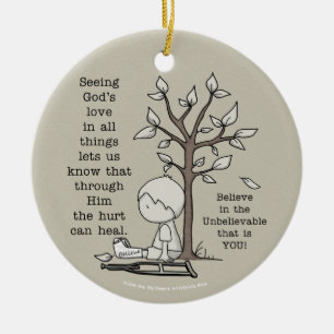 Hurts Can Heal Ceramic Ornament