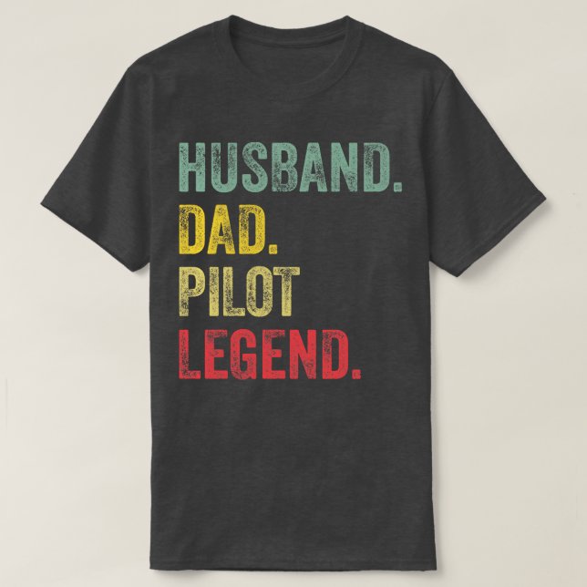 Hus Dad PilotRetro Vintage 1 T-Shirt (Design Front)