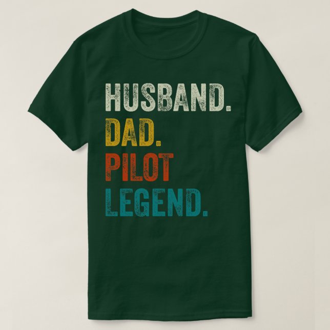 Hus Dad PilotRetro Vintage T-Shirt (Design Front)