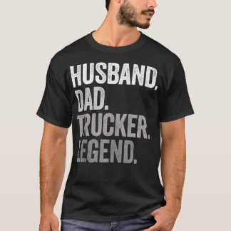 Hus Dad Trucker Funny Truck Driver Trucking Vintag T-Shirt