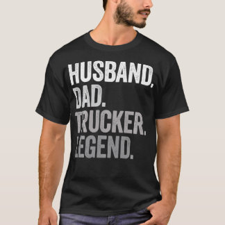 Hus Dad Trucker Funny Truck Driver Trucking Vintag T-Shirt