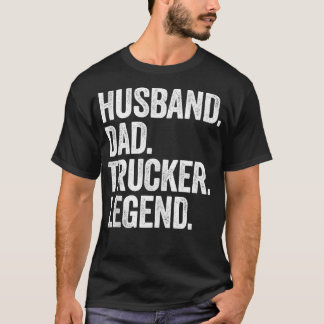 Hus Dad Trucker Funny Truck Driver Trucking Vintag T-Shirt