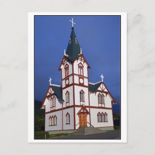 Husavik Lutheran Church Iceland Postcard