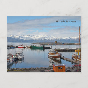 Húsavík Port Iceland Holiday Postcard