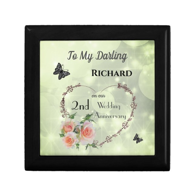 Husband 2nd Wedding Anniversary  Gift Box (Front)