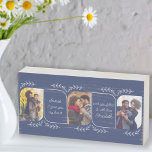 Husband 3 Vertical Photo Loving Words Personalized Wooden Box Sign<br><div class="desc">Wooden photo block gift for your husband, boyfriend or fiancee - or any other close friend or relation. The photo template displays 3 of your favorite photos in vertical format with rounded corners. Lettered with loving wording in clear, handwritten script, which reads "[name] I gave you my heart and you...</div>