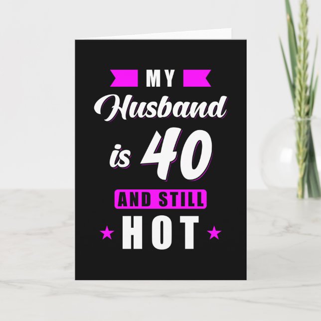 Husband 40 Birthday Gift Card (Front)