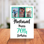 Husband 70th Birthday Modern Photo Collage Card<br><div class="desc">Put a smile on a face with this personalized 70th birthday modern photo collage card for your husband. - Simply click to personalize this design 🔥 My promises - This design is unique and is designed with you in mind 🙏 Thank you for supporting my small business - If you...</div>