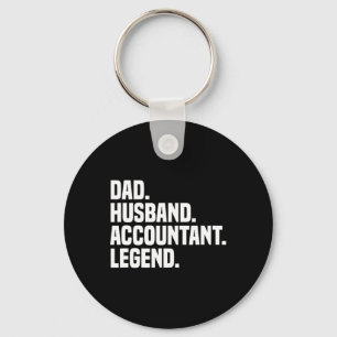 Husband Accountant Legend Accounting Tax Accountan Keychain
