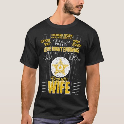 Husband Adorin Deputy Sheriff Wife Deputy Sheriff T_Shirt