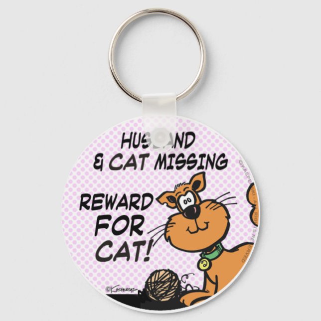 Husband and Cat Keychain (Front)