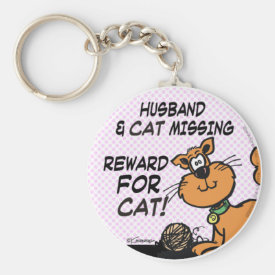 Husband and Cat Keychain