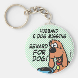 Husband and Dog Keychain