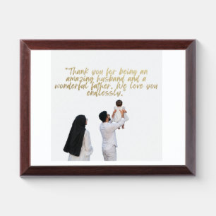Husband and Father Appreciation Award Plaque