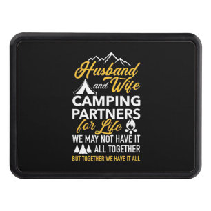 Husband And Wife Camping Partner For Life Hitch Cover