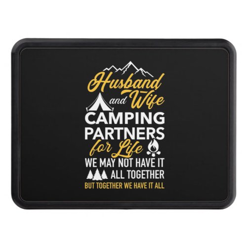 Husband And Wife Camping Partner For Life Hitch Cover