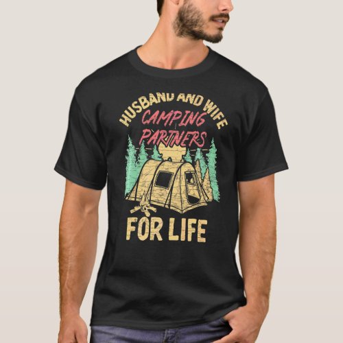 Husband And Wife Camping Partners For Life  1 T_Shirt