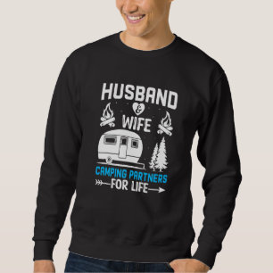 Husband and Wife Camping Partners for Life Camper Sweatshirt