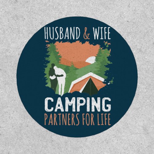 Husband and Wife Camping Partners For Life Patch