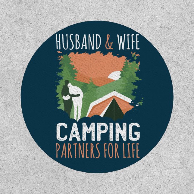 Husband and Wife Camping Partners For Life Patch (Front)