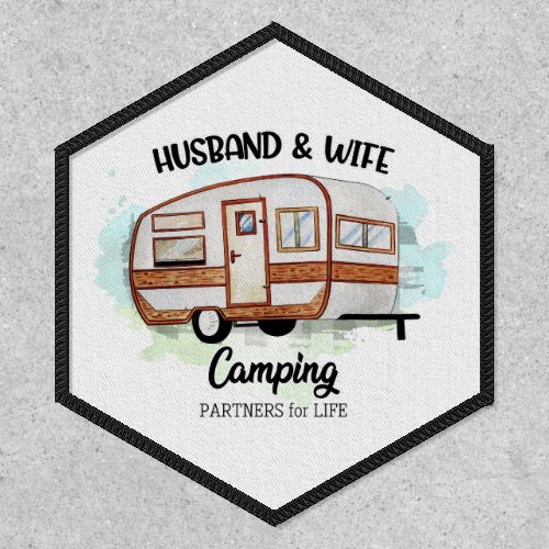 Husband and Wife Camping Partners for Life Patch