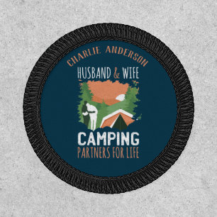 Husband and Wife Camping Partners For Life Patch