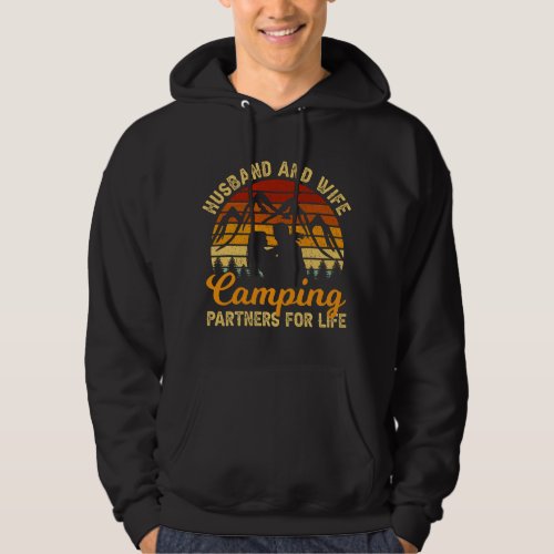 Husband And Wife Camping Partners For Life Sweet Hoodie