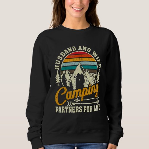 Husband And Wife Camping Partners For Life Vintage Sweatshirt