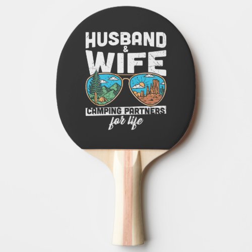 Husband And Wife Camping Partners Ping Pong Paddle