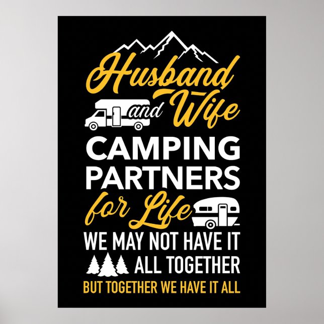 Husband And Wife Camping Partners Poster (Front)
