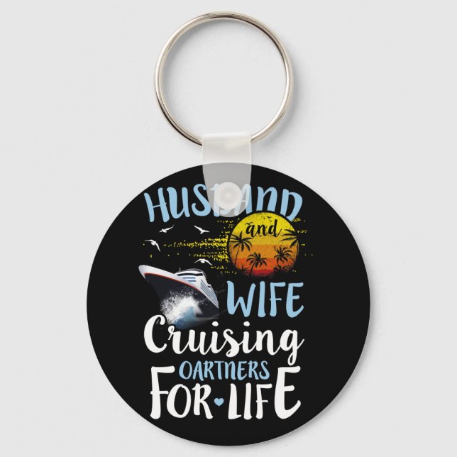 Husband and Wife Cruising Partner for Life Cruise Keychain (Front)