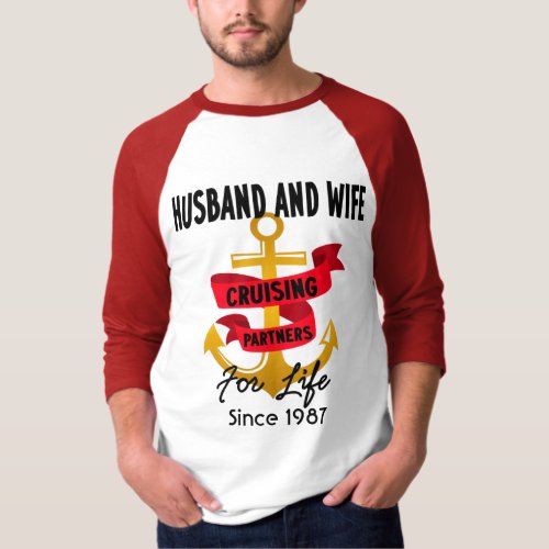 Husband and Wife Cruising Partners Cruise Matching T_Shirt