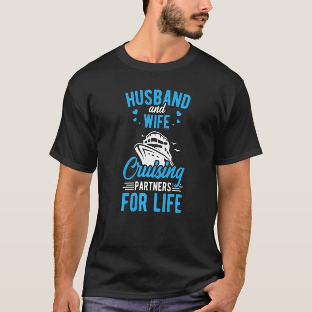 Husband And Wife Cruising Partners For Life Diver  T-Shirt (Front)