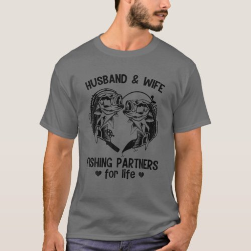 Husband And Wife Fishing Partners For Life T_Shirt