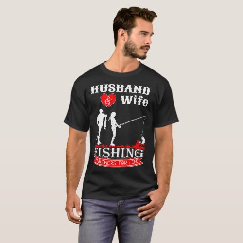 Husband And Wife Fishing Partners For Life Tshirt